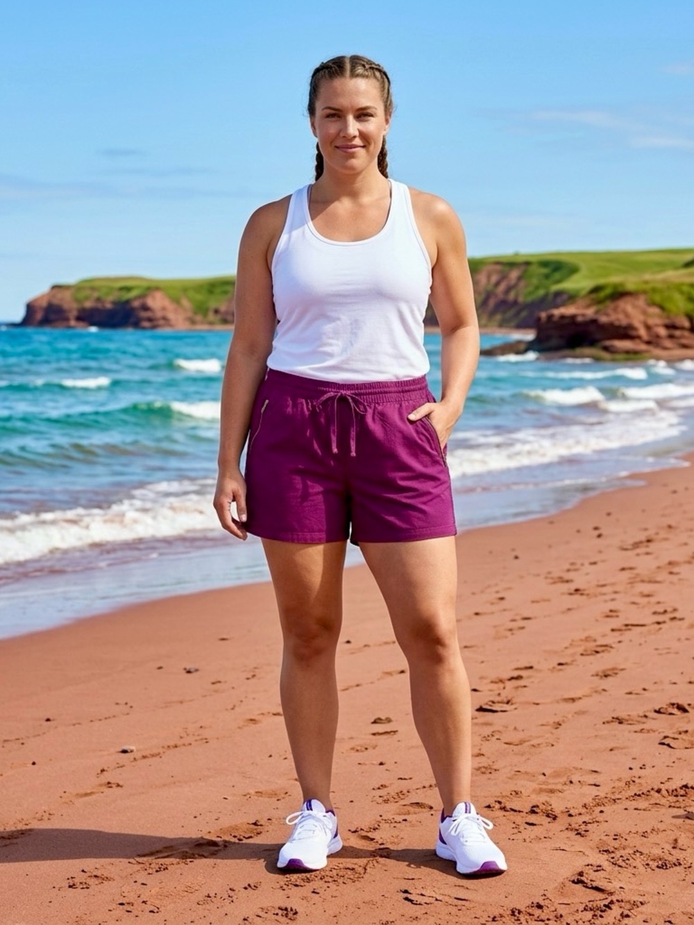 Kismet Plum Athletic Drawstring Shorts
